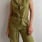 Viscose olive green suit