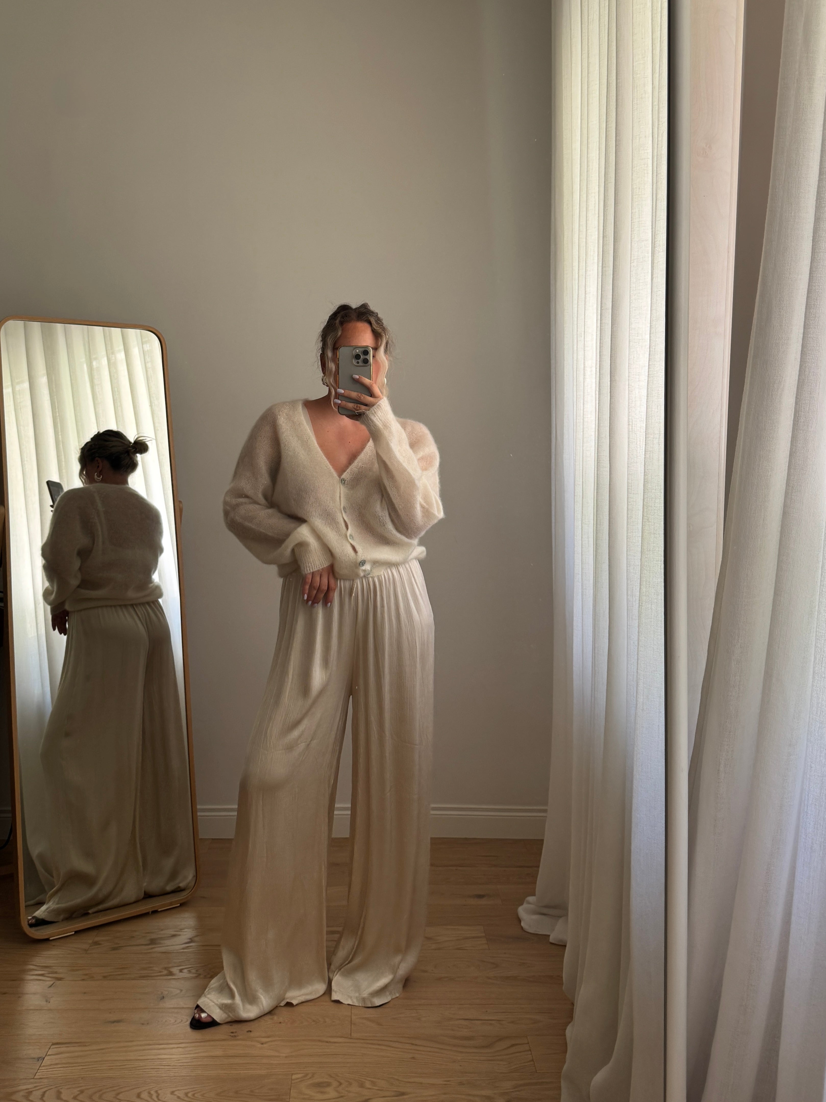 Pantaloni in viscosa - Milk