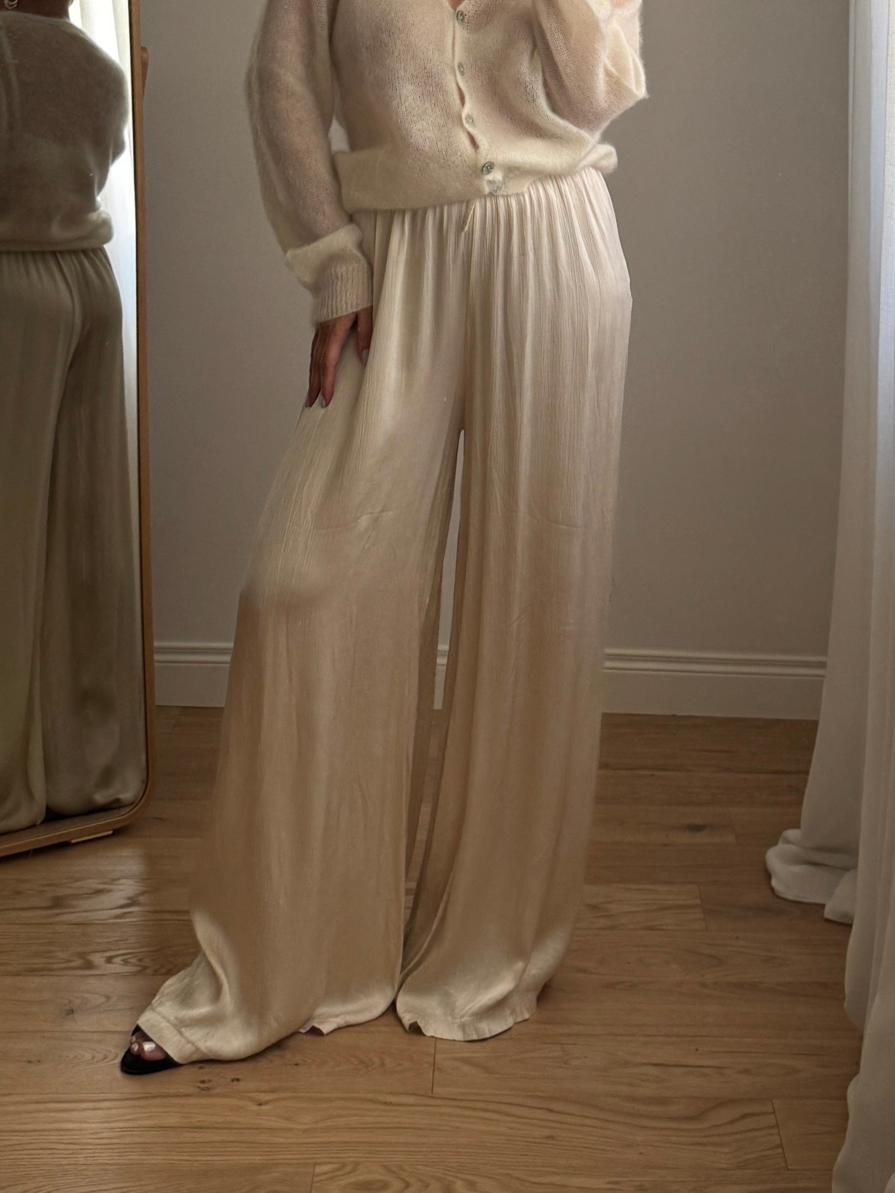 Pantaloni in viscosa - Milk