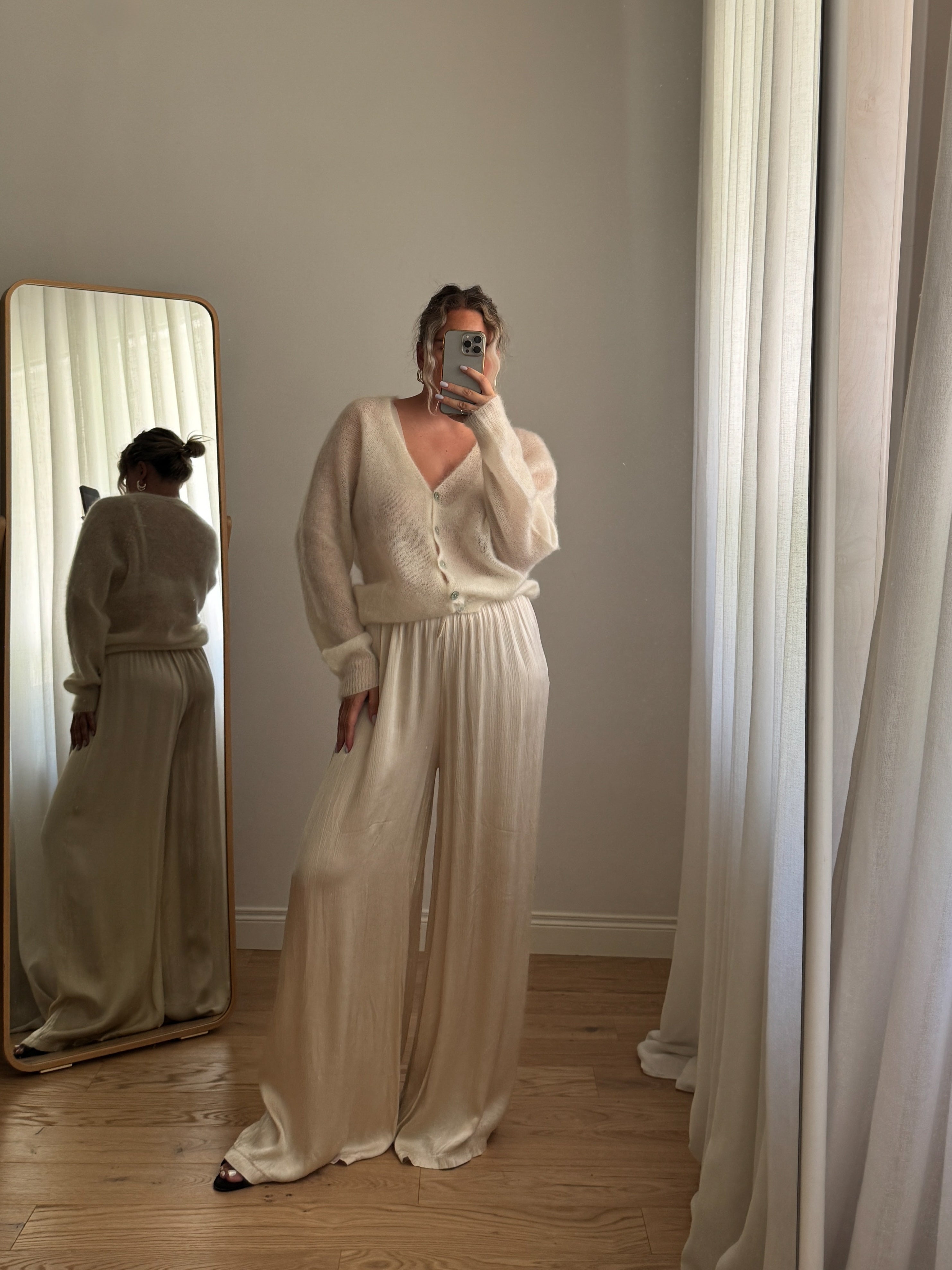 Pantaloni in viscosa - Milk
