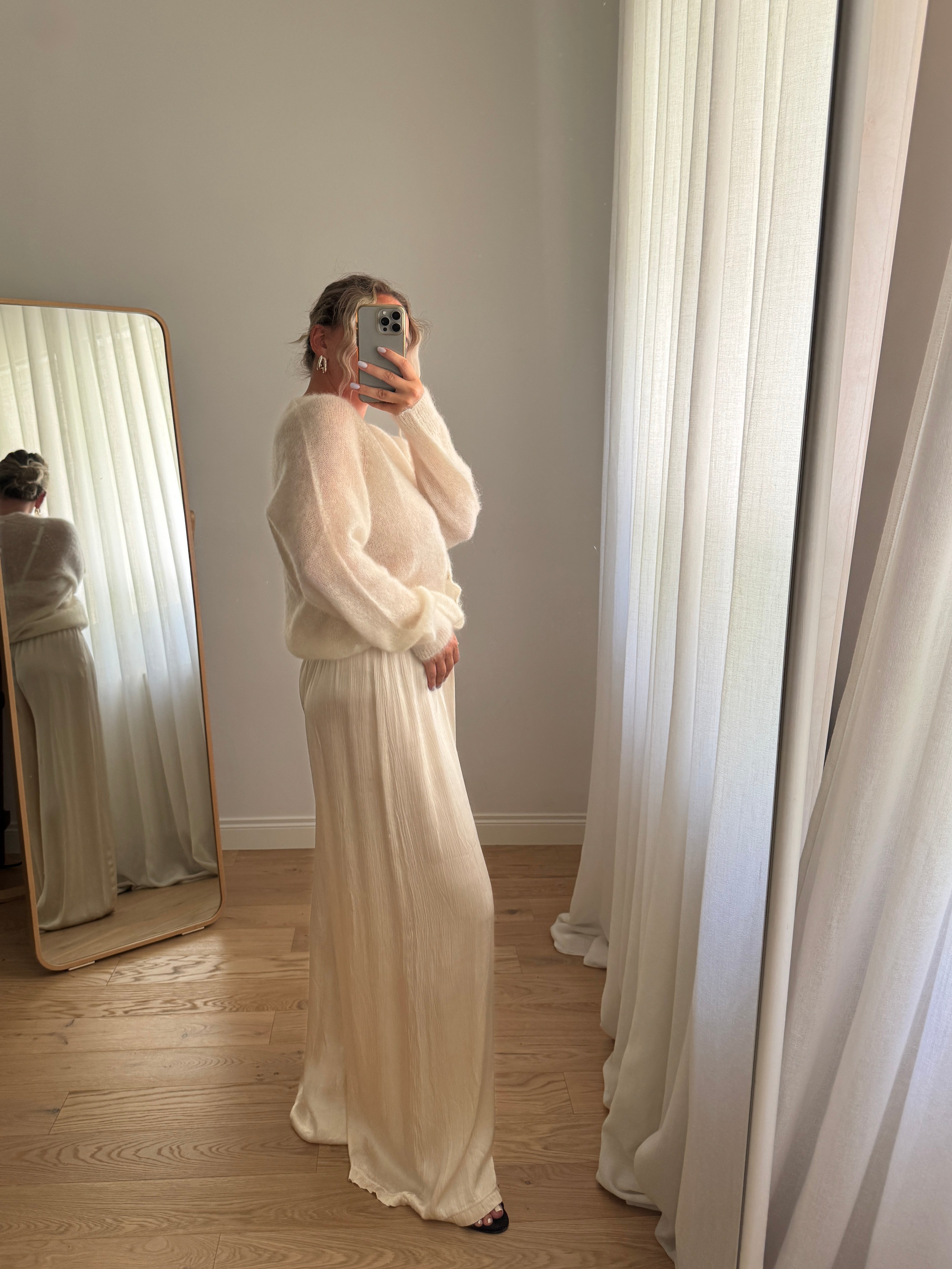 Pantaloni in viscosa - Milk