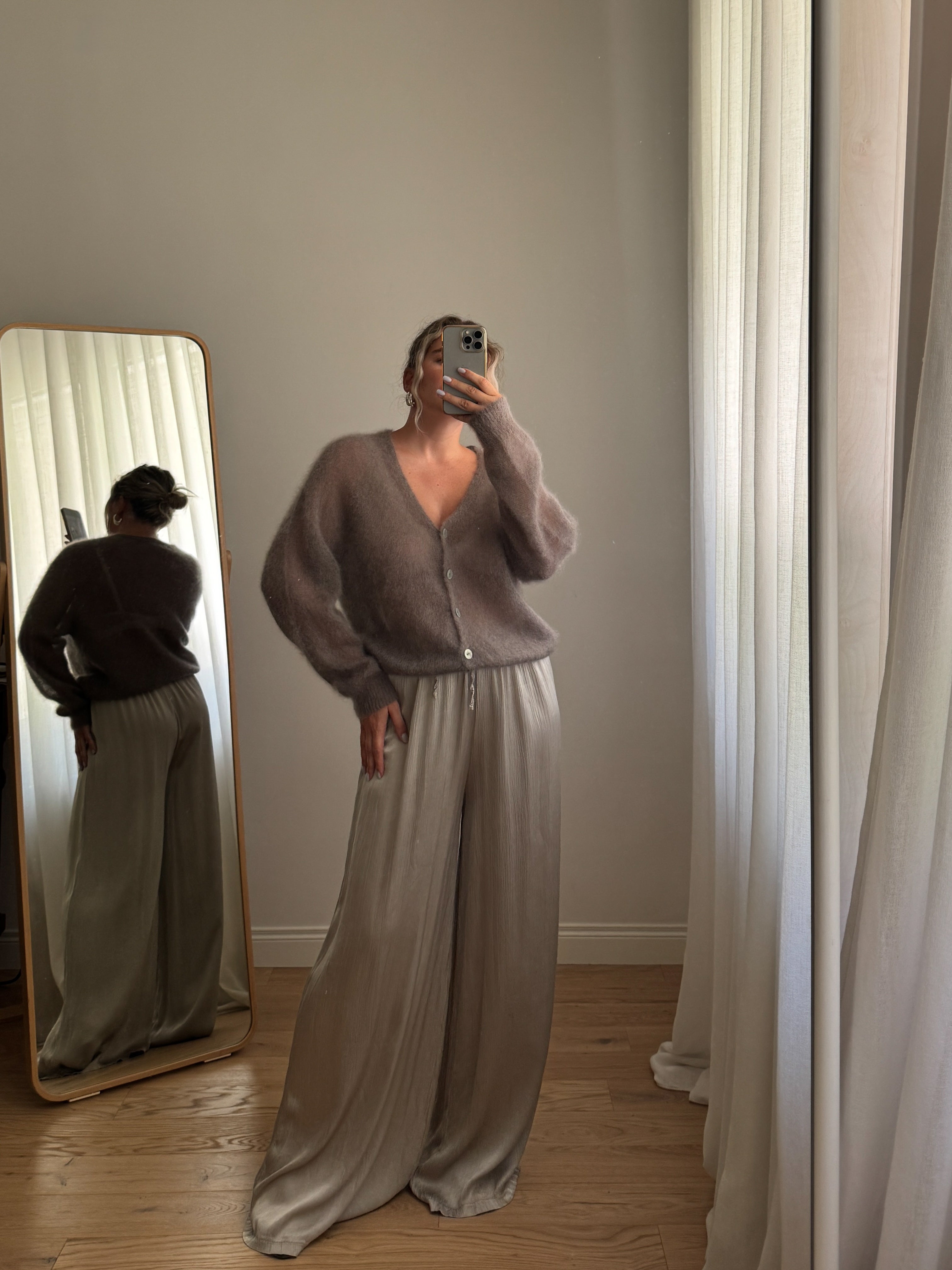 Pantaloni in viscosa - Stone