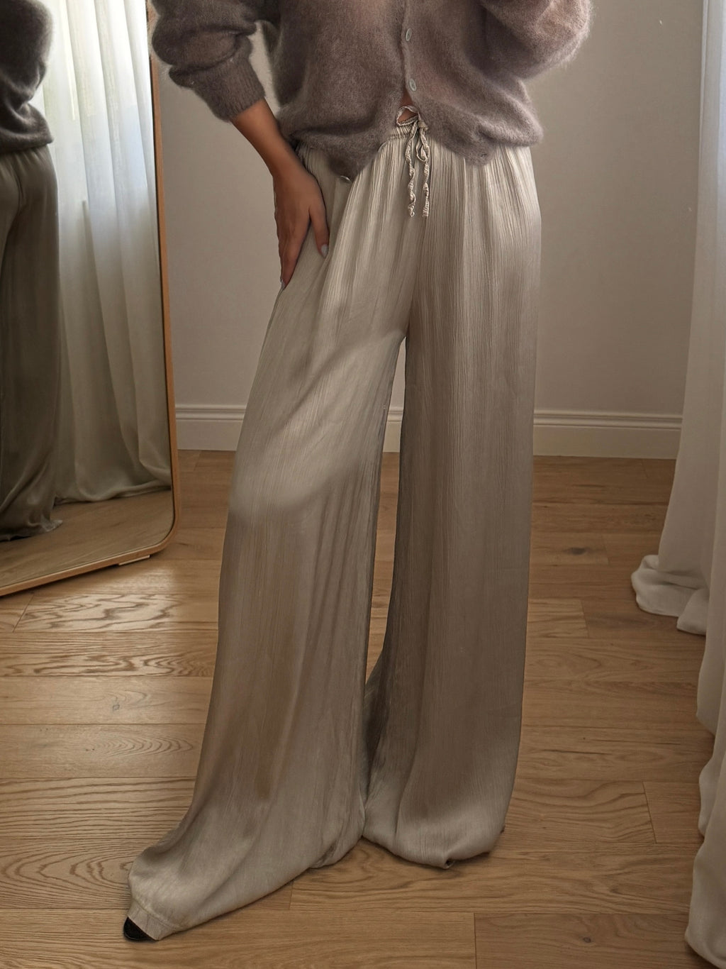 Pantaloni in viscosa - Stone
