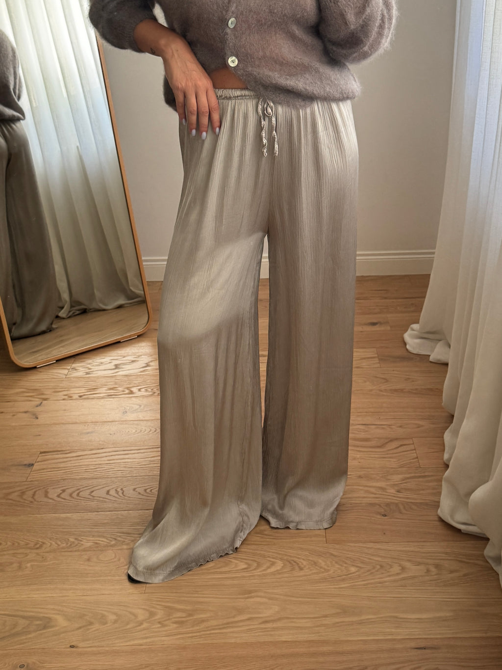 Pantaloni in viscosa - Stone