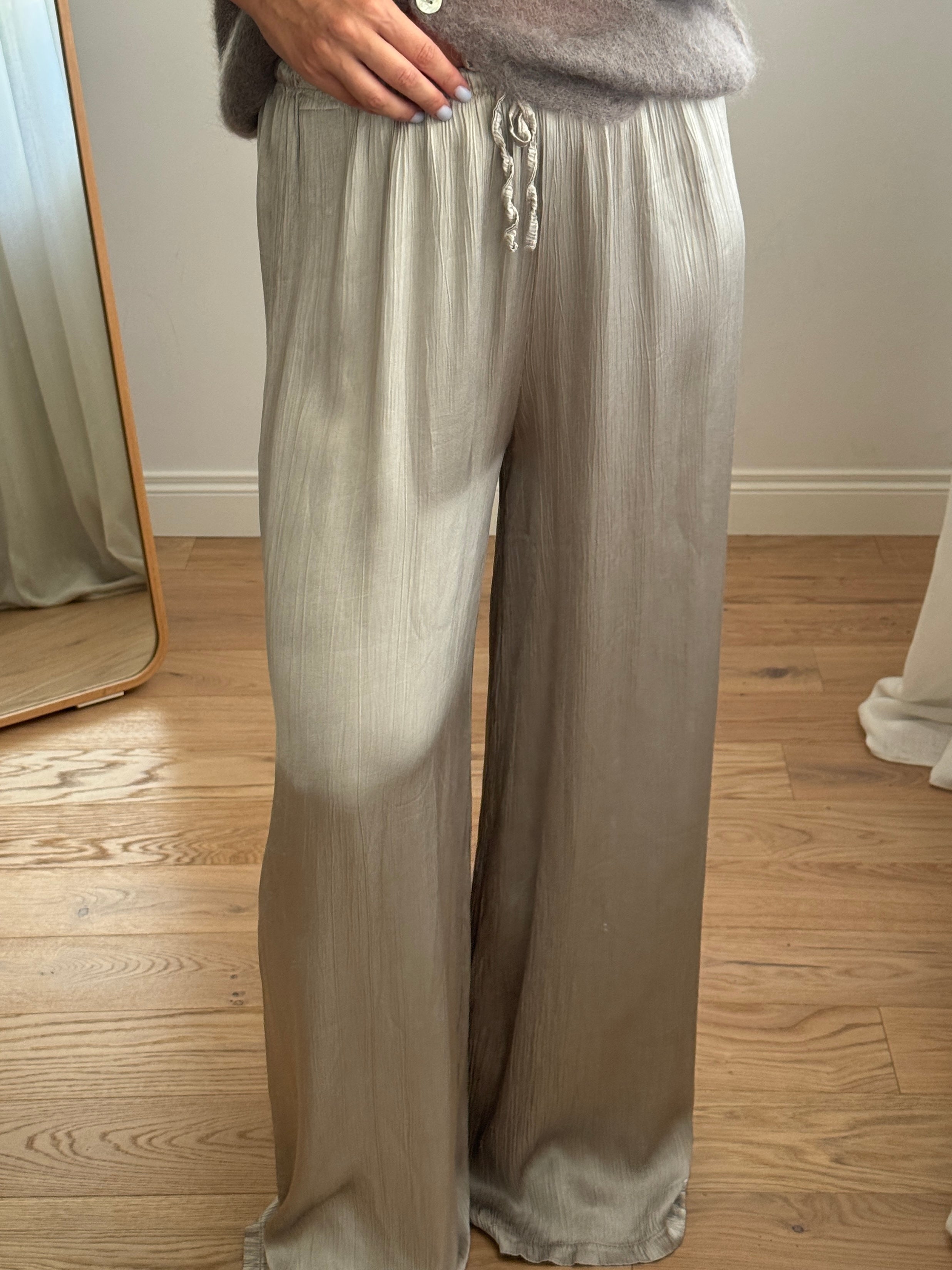 Pantaloni in viscosa - Stone