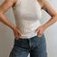 Silk and viscose white top