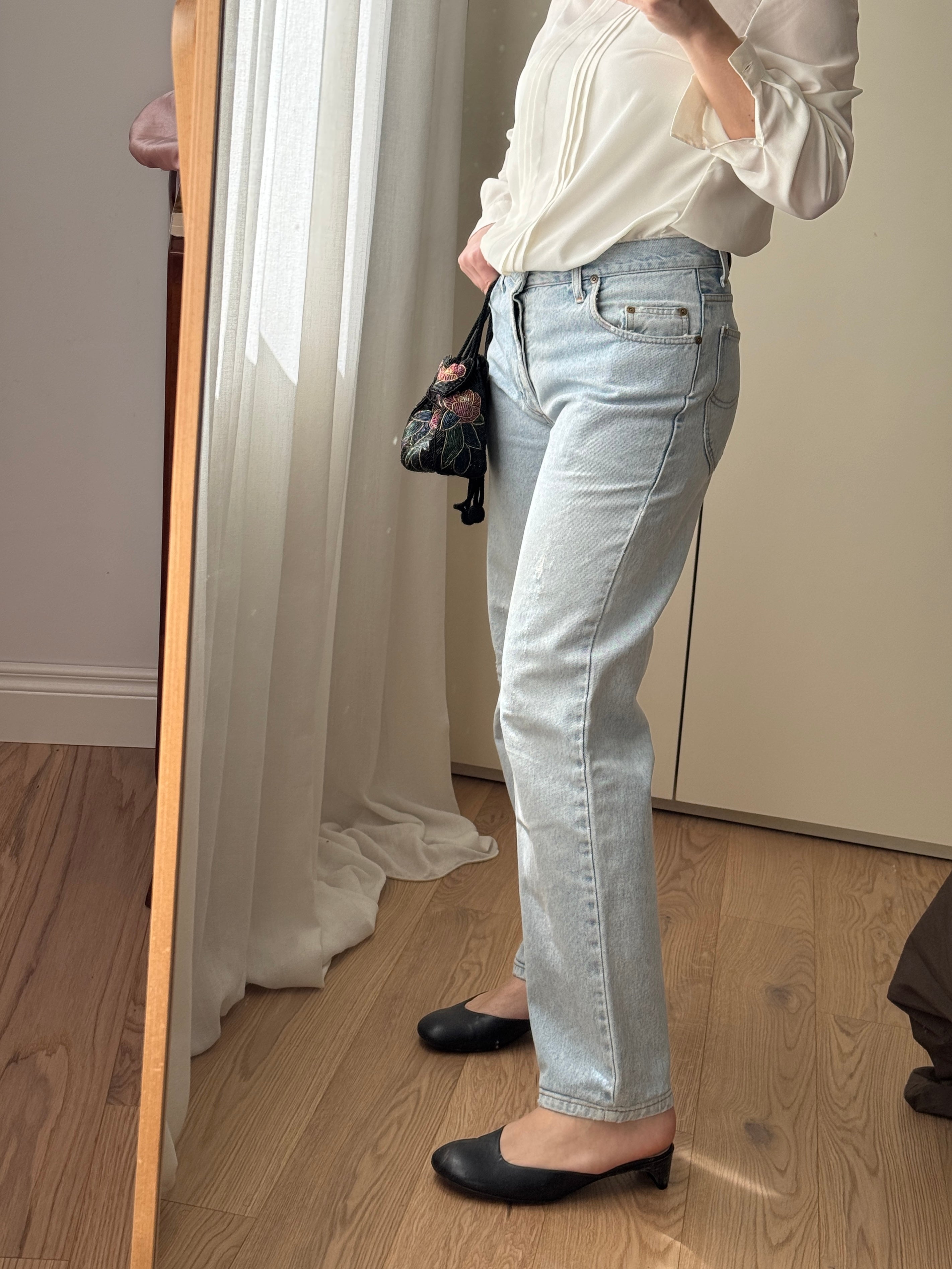 Jeans Lee vintage gamba dritta