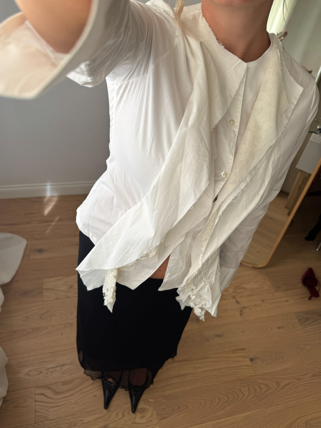 Blusa Nara Camicie bianca con ruches