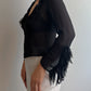 Pure silk black blouse