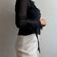 Pure silk black blouse