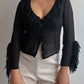 Pure silk black blouse