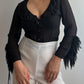 Pure silk black blouse