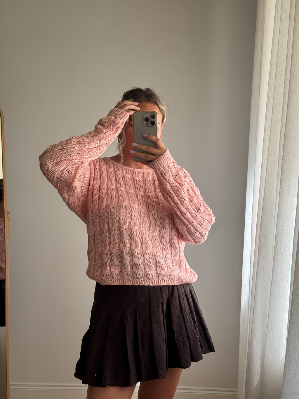 Maglione in puro cotone lavorato a mano