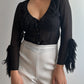 Pure silk black blouse