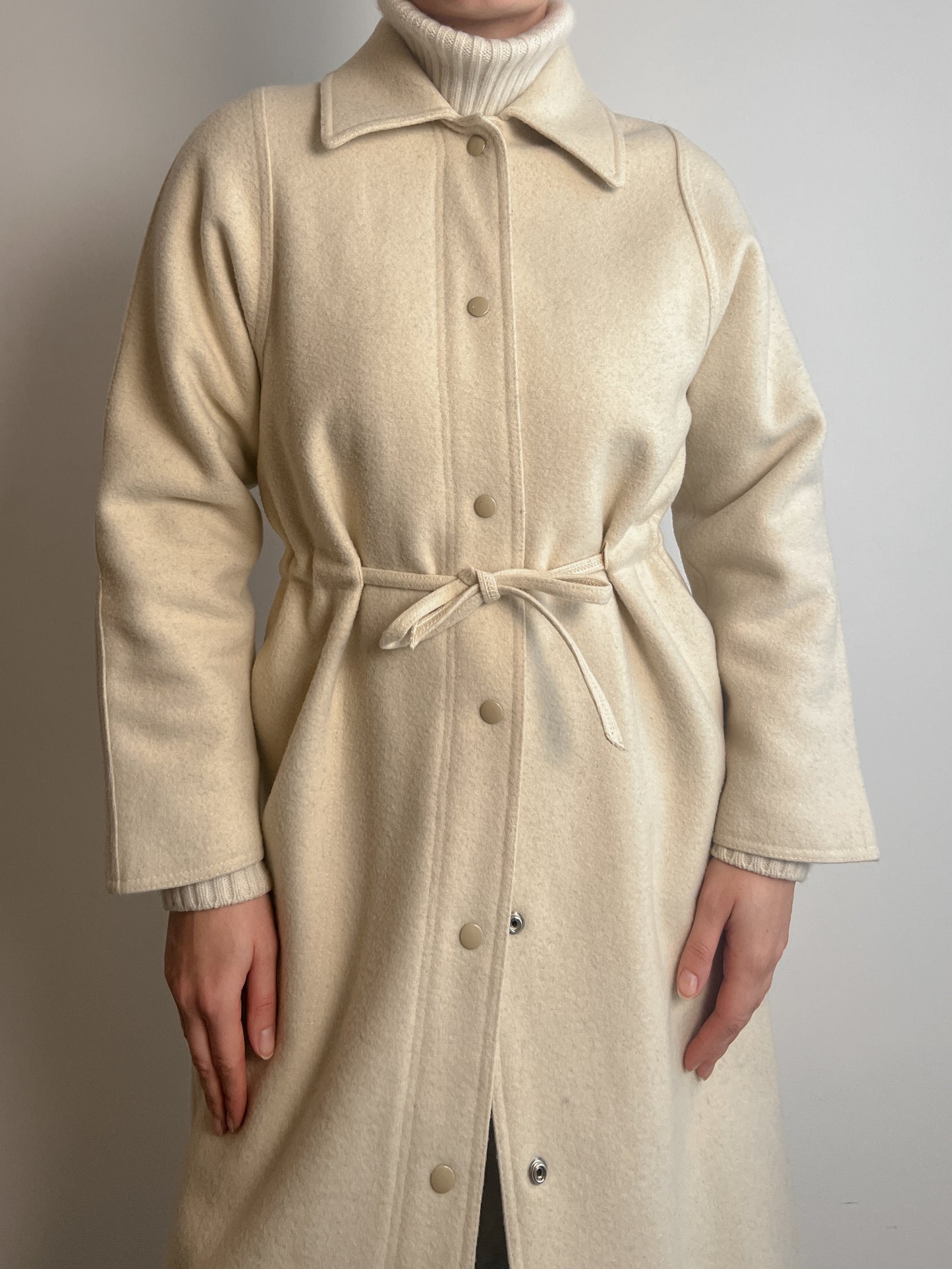 Pure wool ivory coat