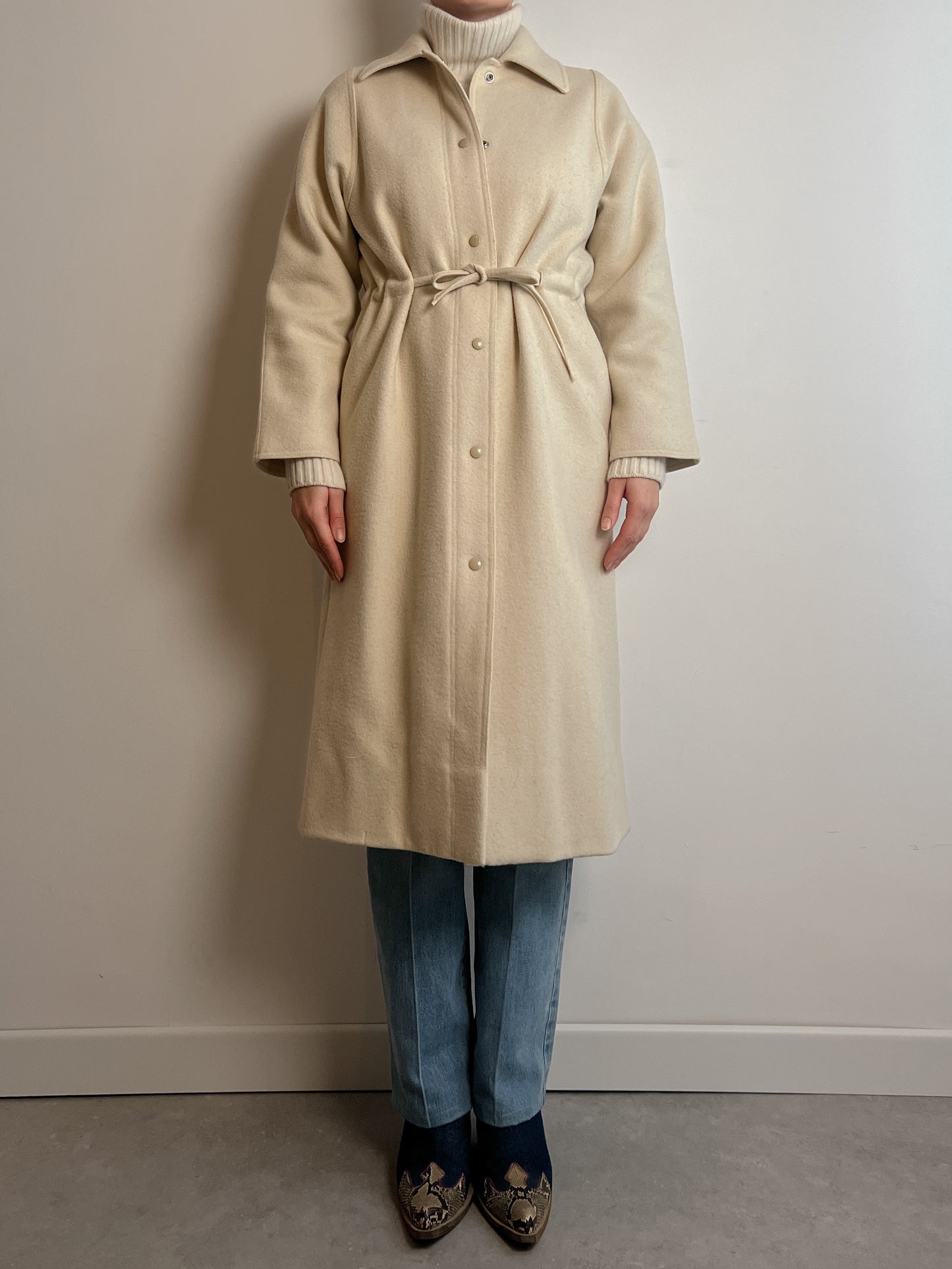 Pure wool ivory coat