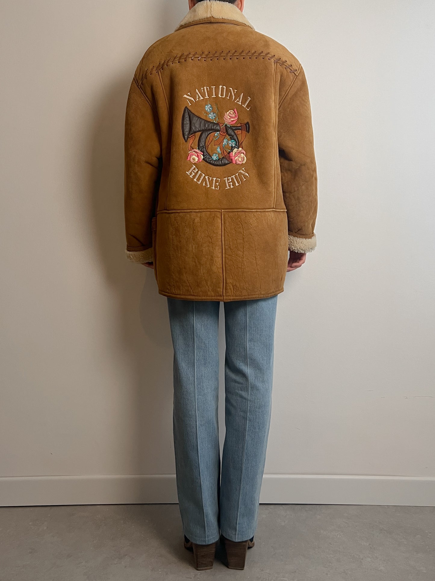 Vintage embroidered Shearling coat