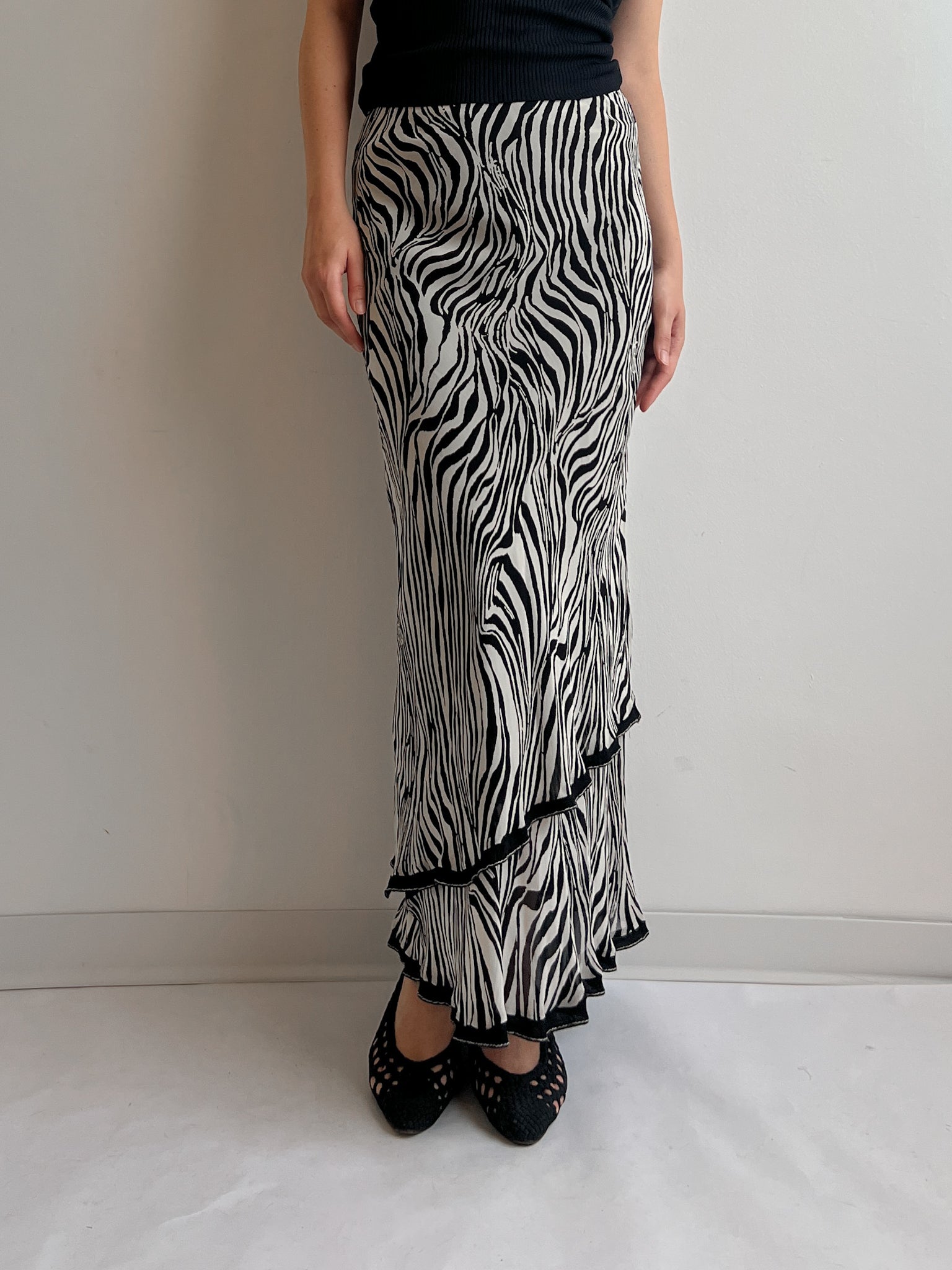 Pure viscose animalier skirt