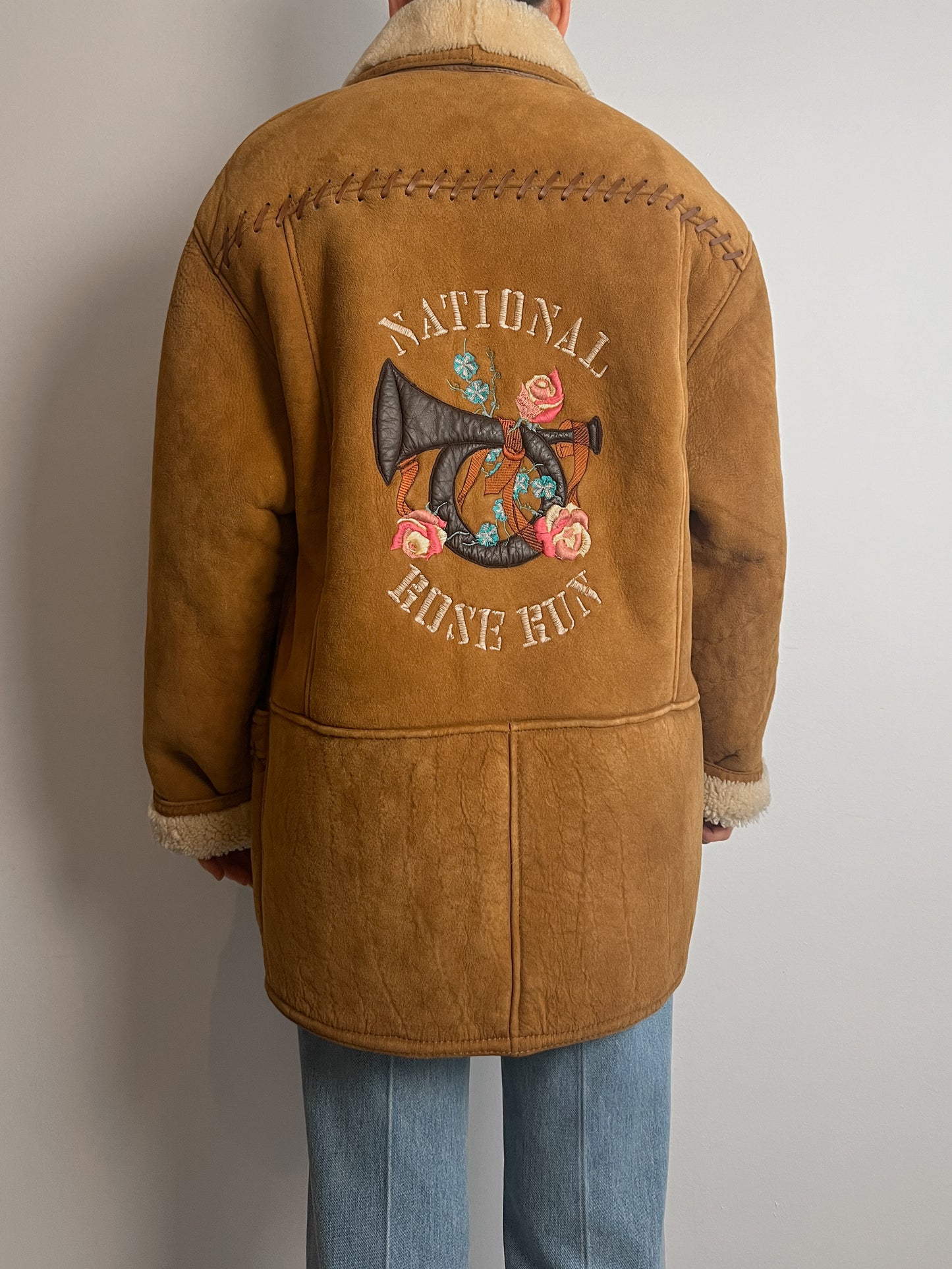 Vintage embroidered Shearling coat