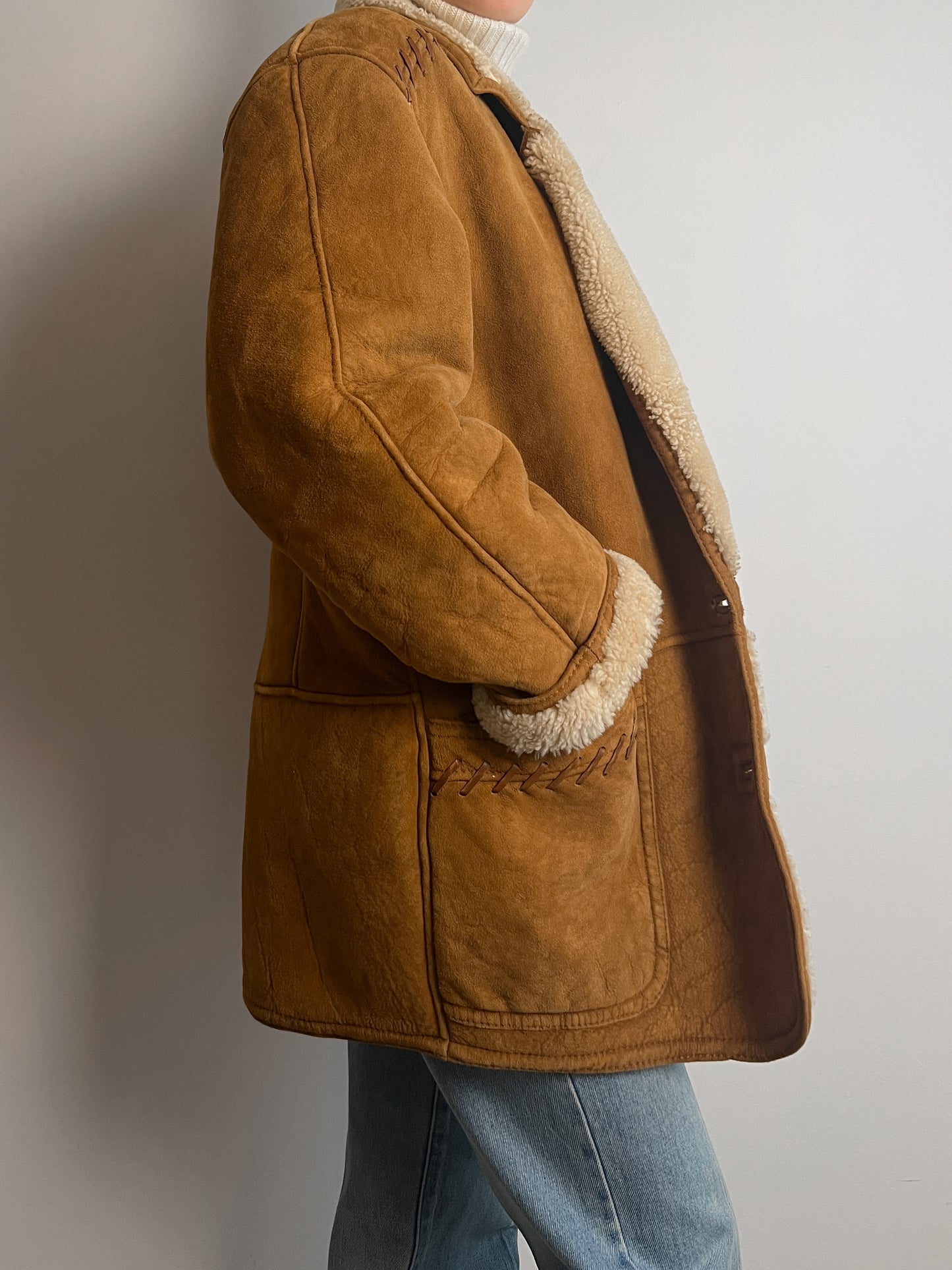 Vintage embroidered Shearling coat