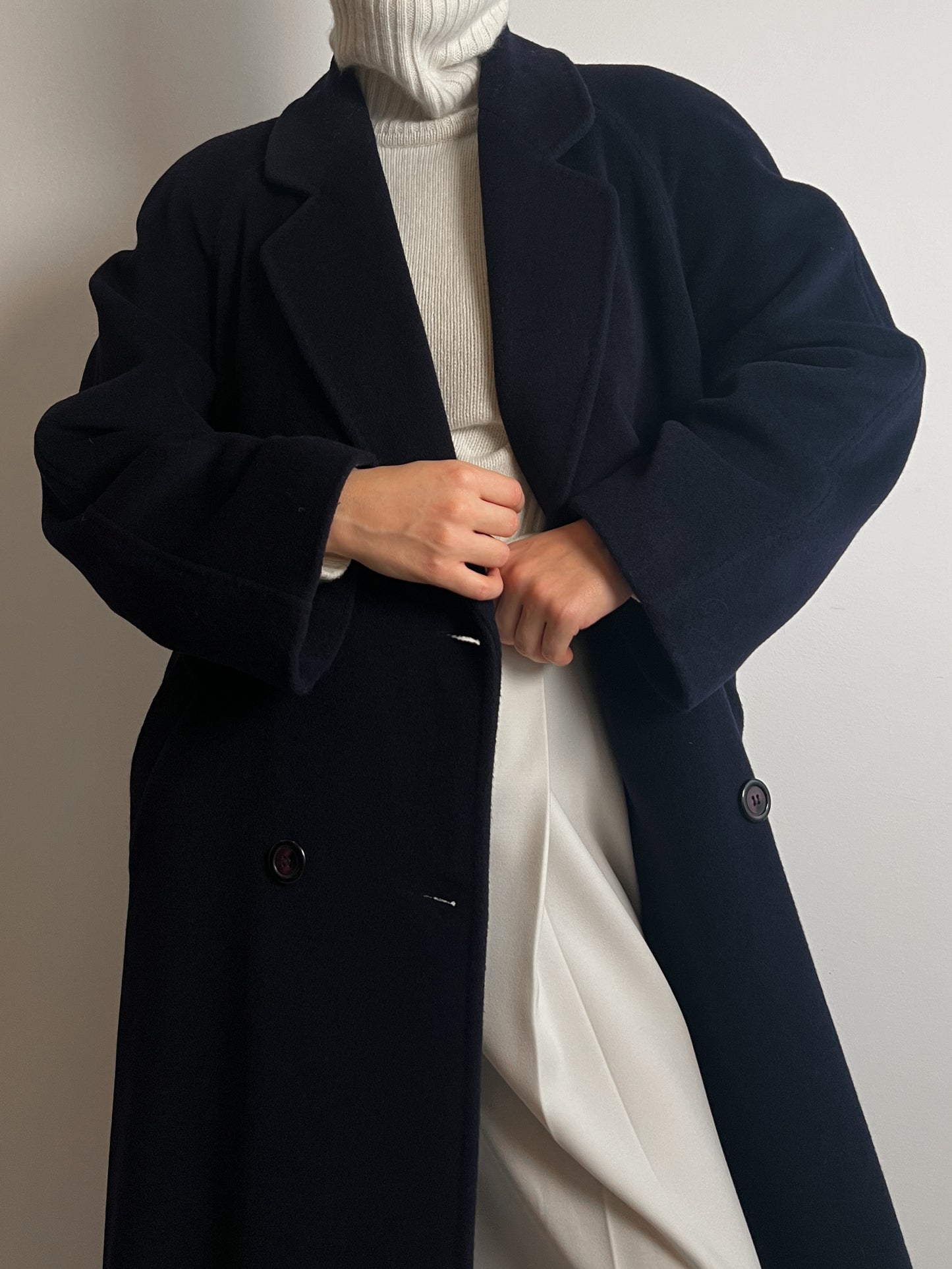 Wool and cashmere blue coat