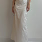 Pure silk white long skirt