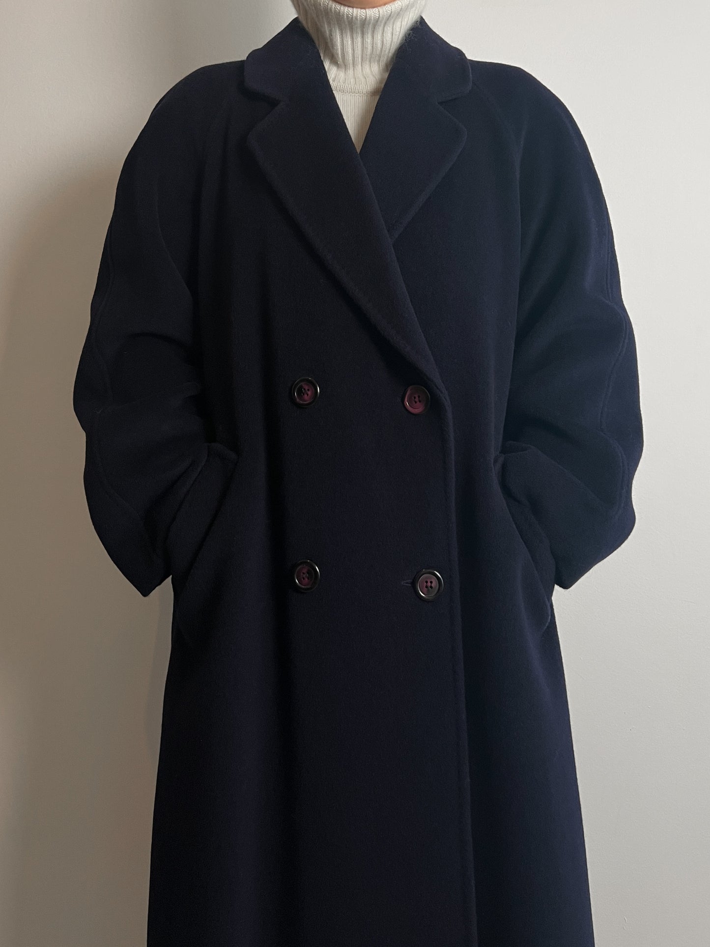 Wool and cashmere blue coat