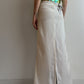 Pure silk white long skirt