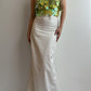 Pure silk white long skirt