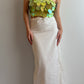 Pure silk white long skirt