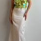 Pure silk white long skirt