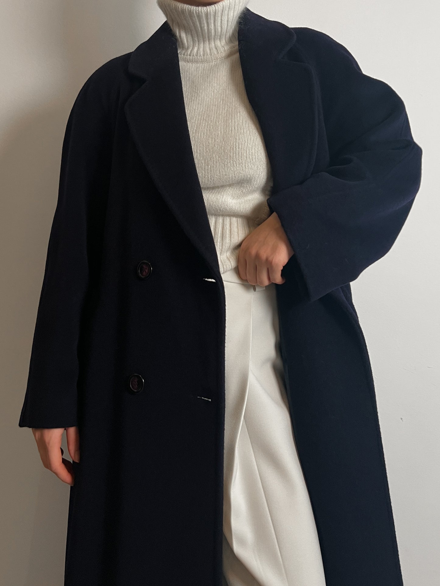 Wool and cashmere blue coat