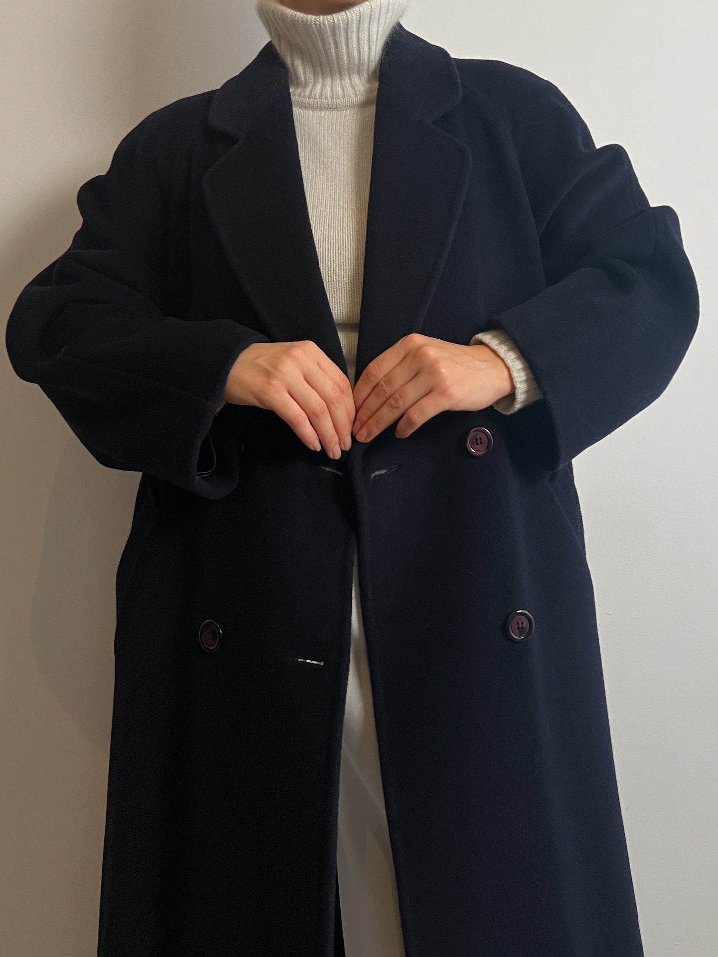 Wool and cashmere blue coat