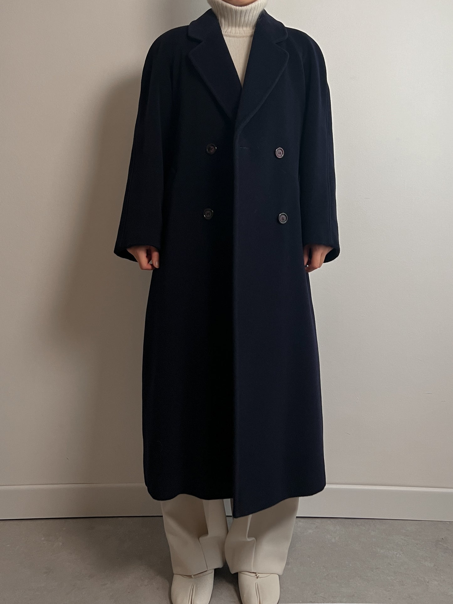 Wool and cashmere blue coat