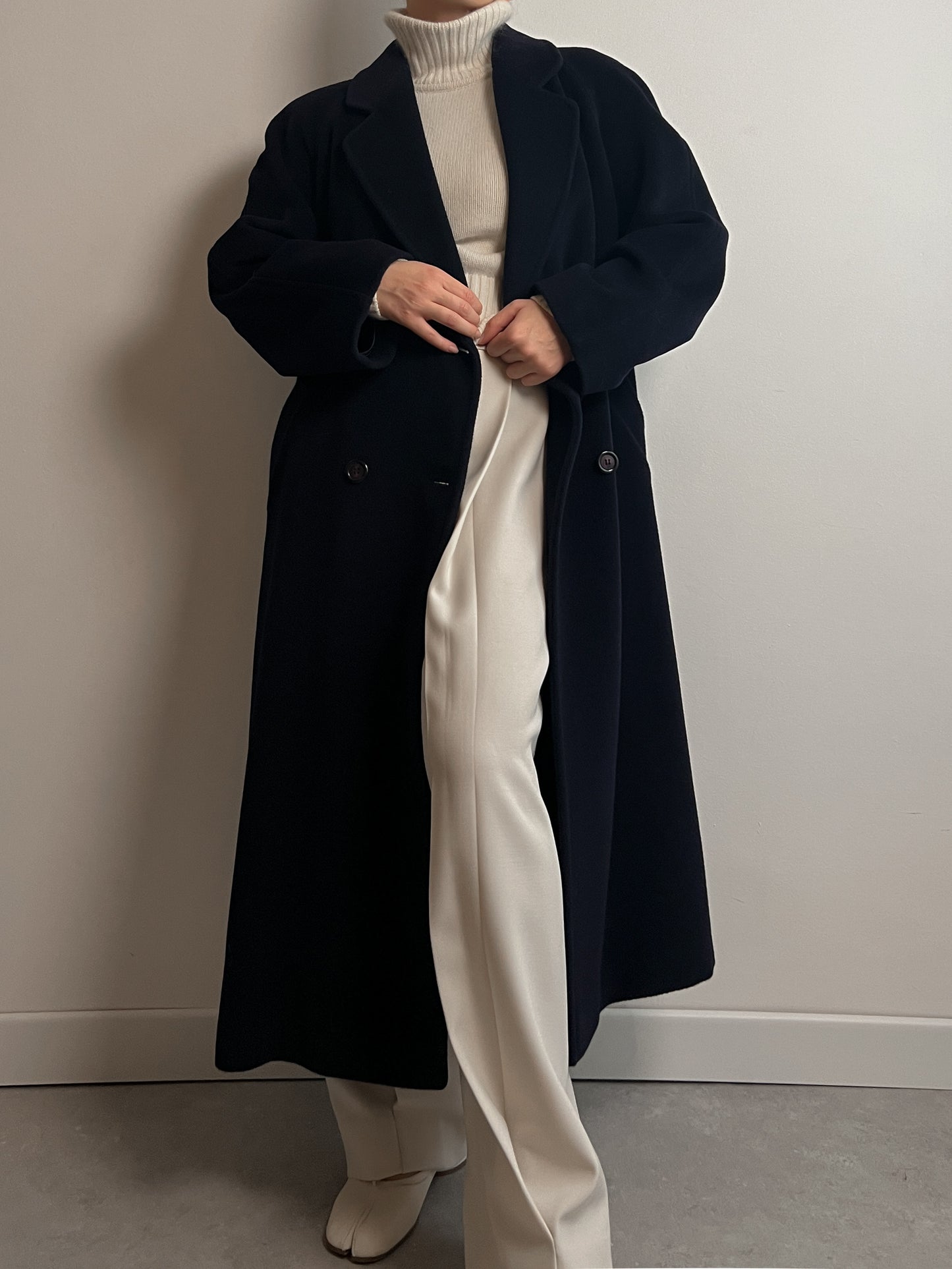 Wool and cashmere blue coat