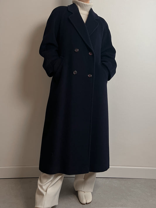 Wool and cashmere blue coat