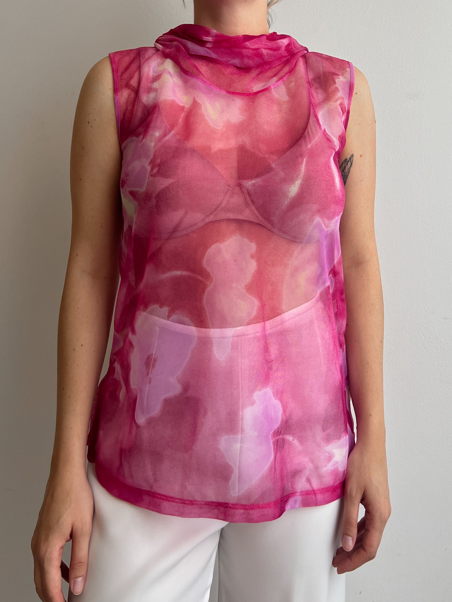 Twin-set floral top