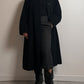 Piacenza wool and angora black coat