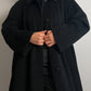 Piacenza wool and angora black coat