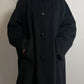 Piacenza wool and angora black coat