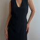 Pure viscose black long dress