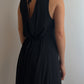 Pure viscose black long dress