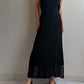 Pure viscose black long dress