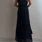 Pure viscose black long dress