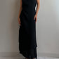 Pure viscose black long dress