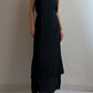 Pure viscose black long dress