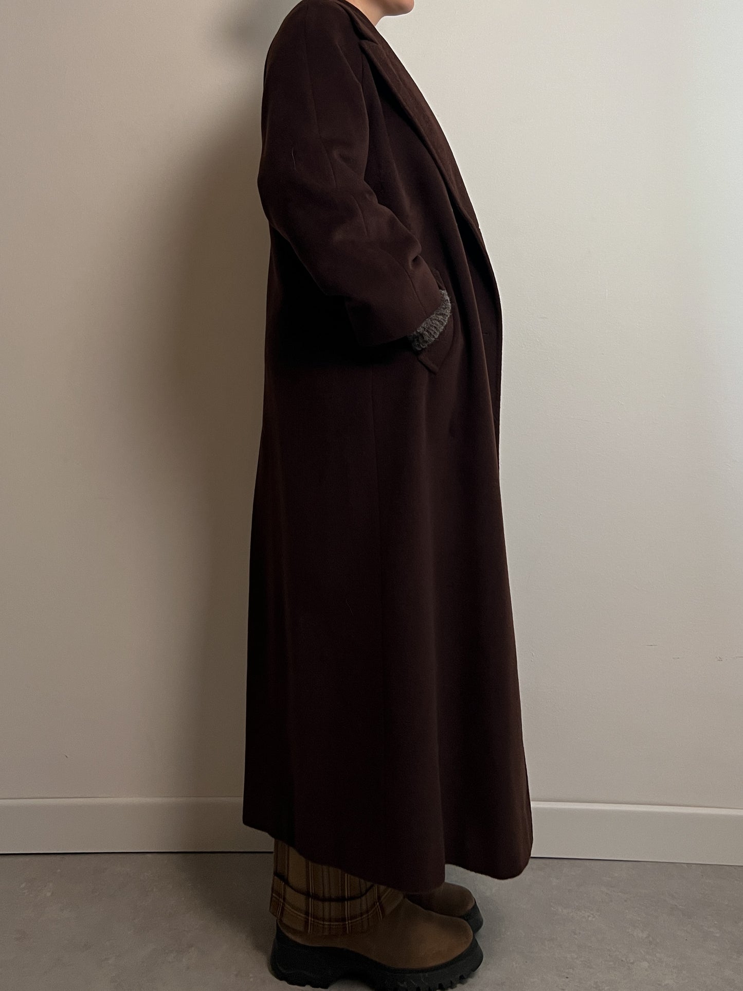 Piacenza pure wool chocolate coat