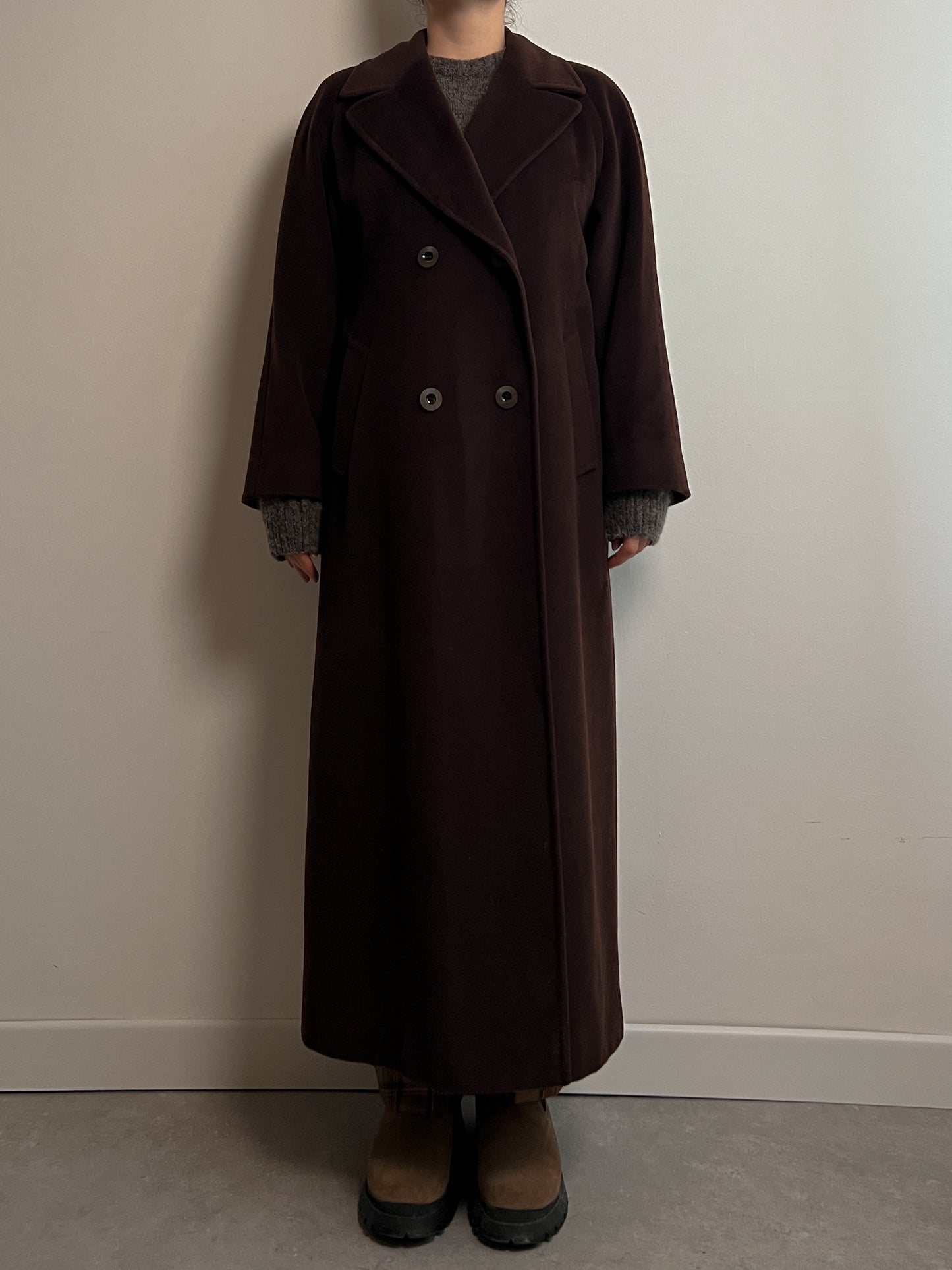 Piacenza pure wool chocolate coat