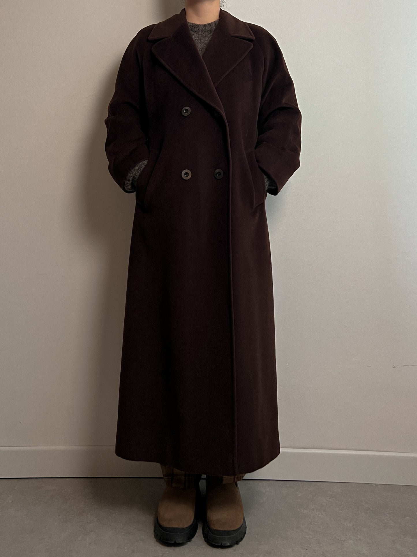 Piacenza pure wool chocolate coat