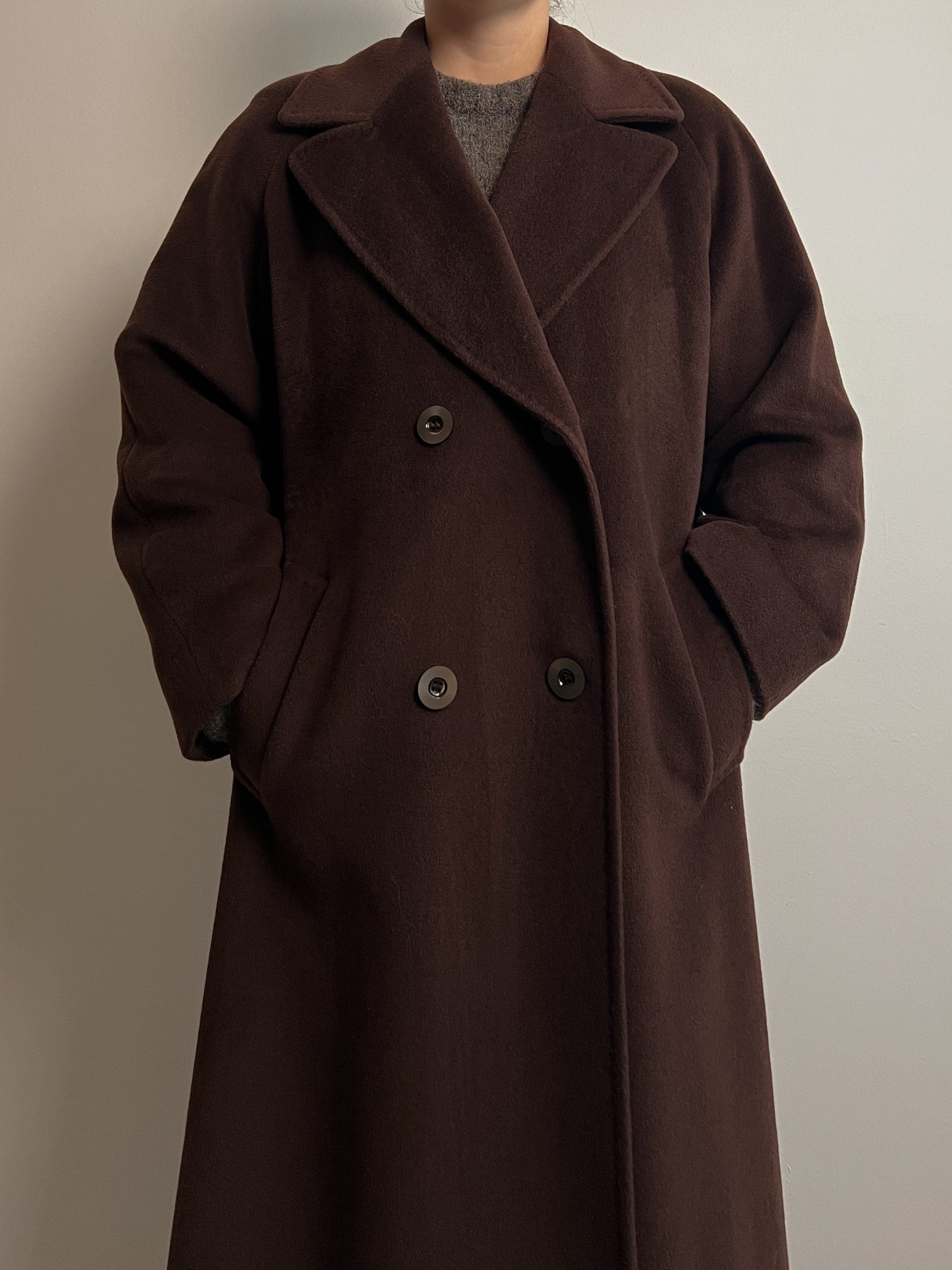 Piacenza pure wool chocolate coat